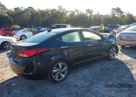 2015 Hyundai Elantra Limited from USA, damaged, VIN KMHDH4AE2FU433232